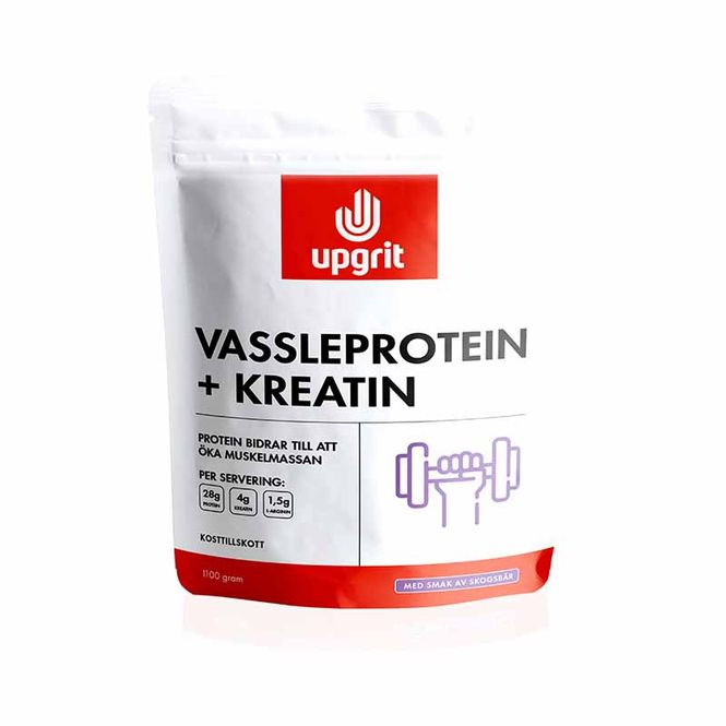 Huvudbild Vassleprotein + Kreatin, Skogsbär - 1100g